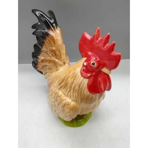 297 - Ceramic Cockerel Money Box with Stopper 21cm x 19cm.