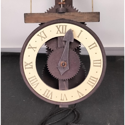 470 - Wooden Movement Clock W/O. 35cm x 17cm.