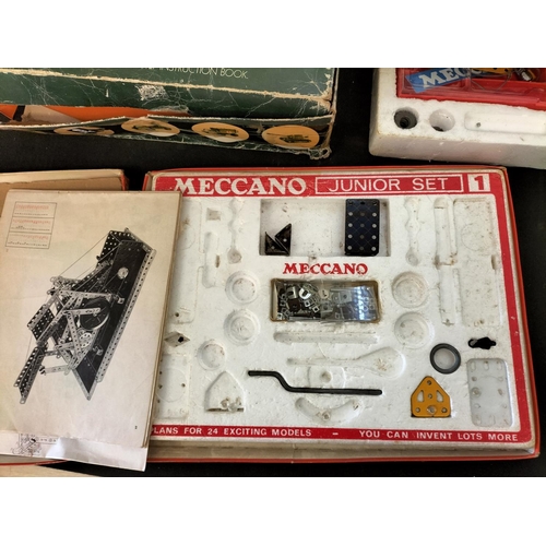 694 - 3 Boxes containing Vintage Meccano Items.