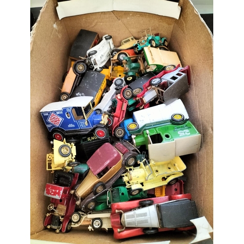 695 - 2 Boxes of Playworn Die-Cast Vehicles.