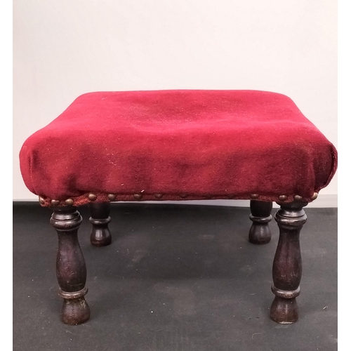 93 - Upholstered Footstool. 35cm x 35cm x 25cm.