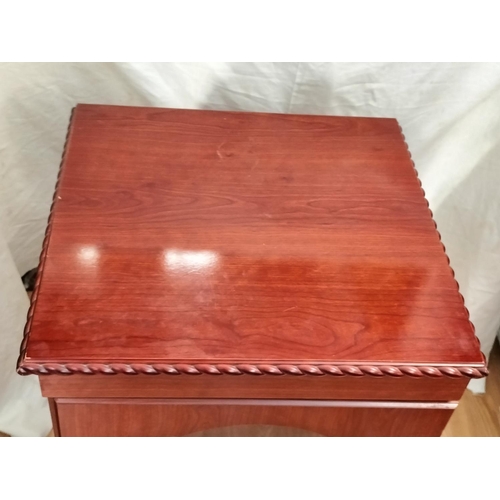 95 - Wooden Music Entertainment Cabinet with Glass Front. 49cm x 52cm x 86cm. This Lot is Collection Only... 