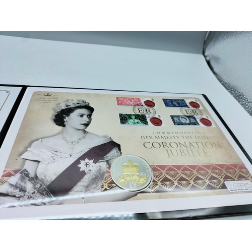 20A - Limited Edition Silver Coin First Day Cover 'Elizabeth II Coronation Jubilee' with Certificate of Au... 