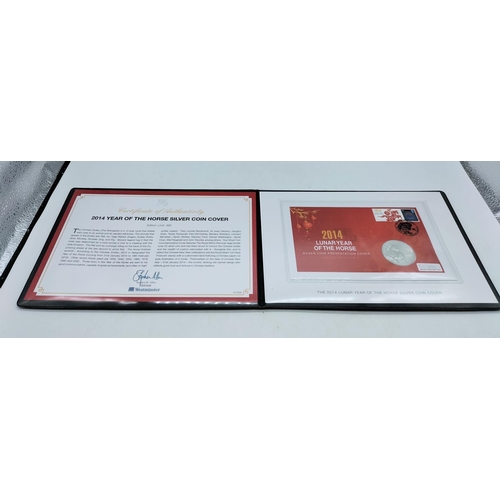 110A - Limited Edition Silver Coin First Day Cover '2014 Lunar Year of the Horse' with Certificate of Authe... 