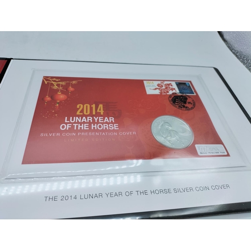 110A - Limited Edition Silver Coin First Day Cover '2014 Lunar Year of the Horse' with Certificate of Authe... 