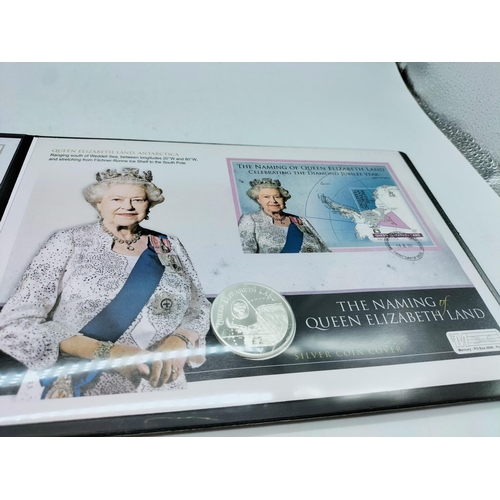 130A - Limited Edition Silver Coin First Day Cover 'The Naming of Queen Elizabeth Land, Antartica' with Cer... 