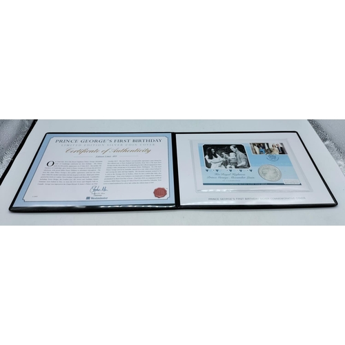 140A - Limited Edition Silver Coin First Day Cover 'Prince George's First Birthday' with Certificate of Aut... 