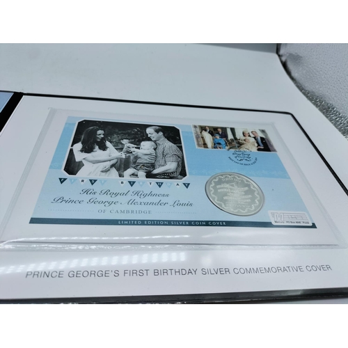 140A - Limited Edition Silver Coin First Day Cover 'Prince George's First Birthday' with Certificate of Aut... 