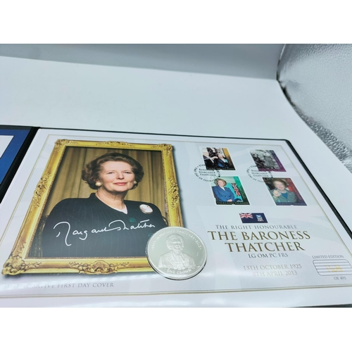 155A - Limited Edition Silver Coin First Day Cover 'The Falkland Islands Baroness Thatcher' with Certificat... 