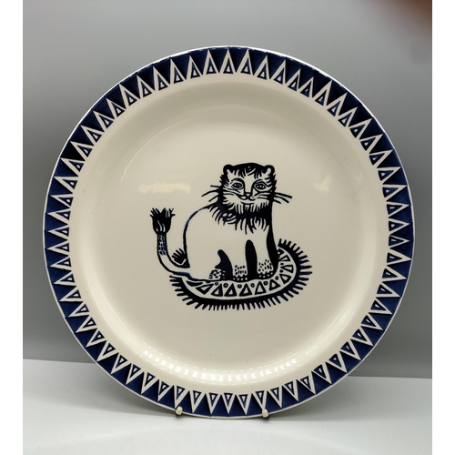 10 - Emma Bridgewater Large 33.5cm Blue Lion Design Plate. Seconds.