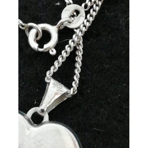 130 - 925 Silver 'Mum' Locket and Chain.