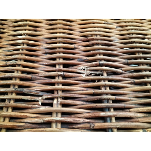 14 - Large Wicker Laundry/Blanket Lidded Basket. 76cm x 48cm x 47cm.