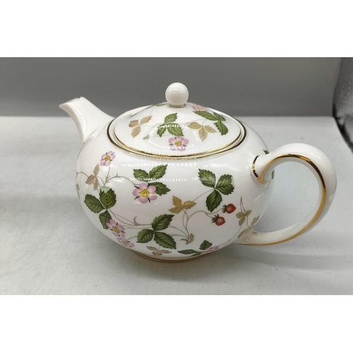 149 - Wedgwood 'Wild Strawberry' Teapot. Seconds. 21cm x 11cm.