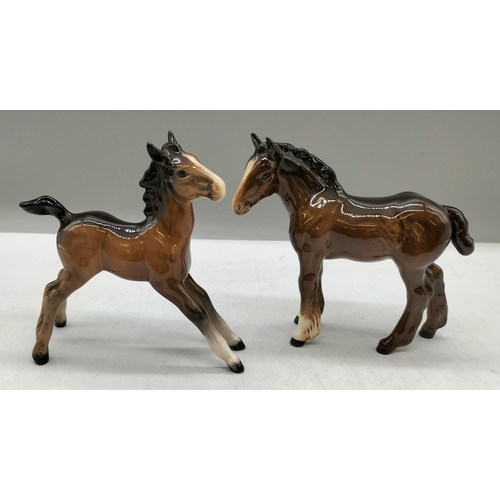 150 - Beswick Brown Foals (2). 14cm x 12cm.