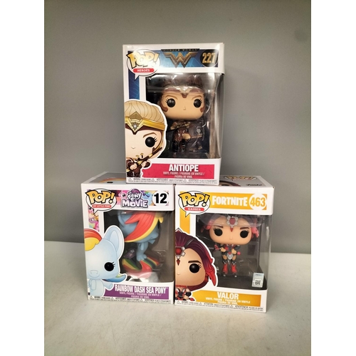 157 - Boxed Funko Pops (3) - Wonder Woman, Fortnite and My Little Pony.