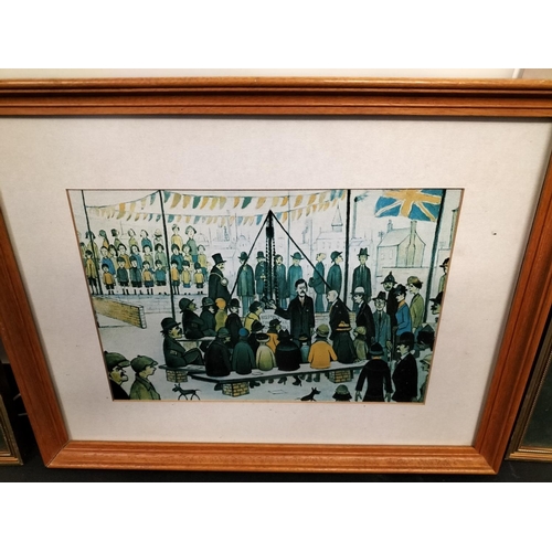 18 - Framed and Glazed L.S.Lowry Prints (3). Largest being 40cm x 32cm.