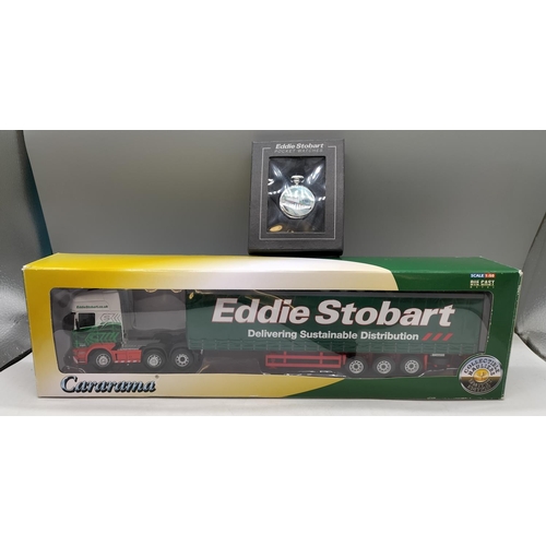 196 - Eddie Stobart Die Cast 1:50 Scale Lorry, Boxed plus Eddie Stobart Pocket Watch, Boxed.