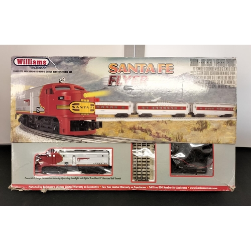 220 - Boxed Williams by Bachmann Santa Fe Flyer Train Set, O Gauge, Lionel Compatible.