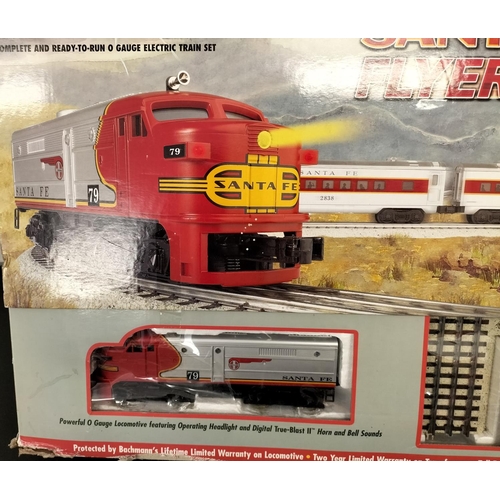 220 - Boxed Williams by Bachmann Santa Fe Flyer Train Set, O Gauge, Lionel Compatible.