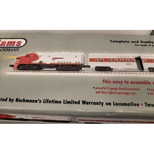 220 - Boxed Williams by Bachmann Santa Fe Flyer Train Set, O Gauge, Lionel Compatible.