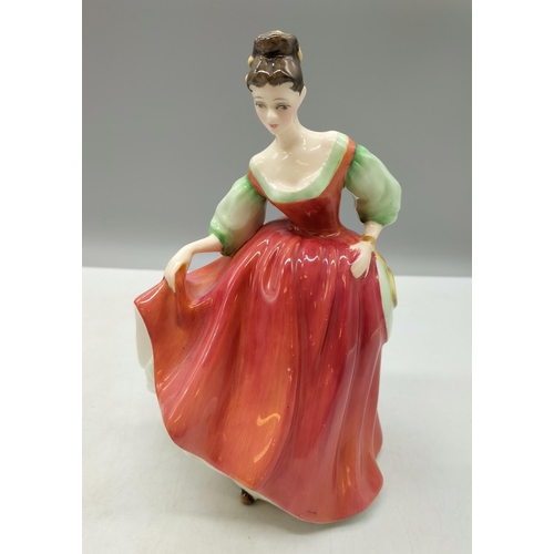 239 - Royal Doulton 21.5cm Lady Figure 'Fair Lady - Red'. HN 2832.