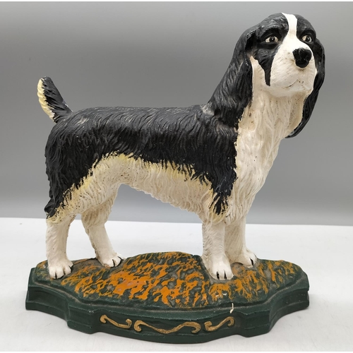 243 - Cast Metal Spaniel Doorstop. 18cm x 10.5cm.