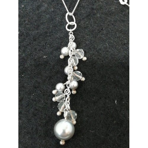 267 - 925 Silver and Pearl Necklace.