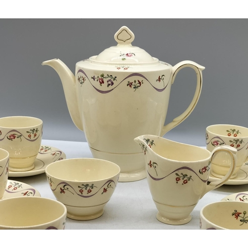 283 - Newhall Pottery c1930s 15 Piece Coffee Set.