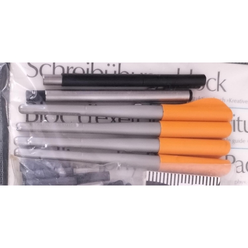 304 - Calligraphy Items to include Practice PAd, Pilot Parallel Pens (4), Parker Fountain Pens (2) plus As... 