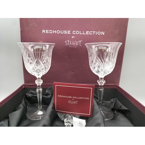 326 - Stuart Crystal Redhouse Collection Set of 6 Wine Glasses. Boxed.