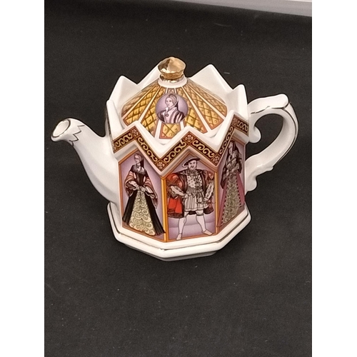 541 - Sadler Teapots (3) - Henry VIII and A Merry Christmas x 2 .