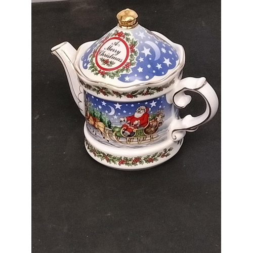 541 - Sadler Teapots (3) - Henry VIII and A Merry Christmas x 2 .