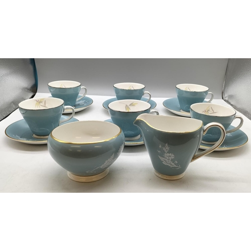 576 - Simpsons Potters Ltd Chinastyle 14 Piece Part Tea Set including Cups, Saucers, Cream and Sugar.