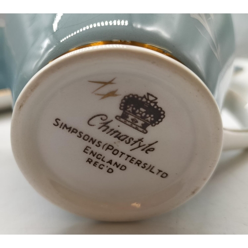 576 - Simpsons Potters Ltd Chinastyle 14 Piece Part Tea Set including Cups, Saucers, Cream and Sugar.