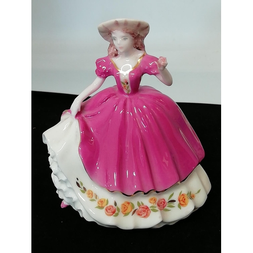 58 - Coalport for Compton & Woodhouse 'Fairest Flowers' 10cm Lady Figures (4)- 'Rose', 'Lily', 'Pansy', H... 