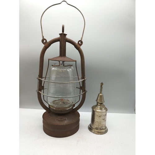 7 - Oil Lamps (2). Tallest being 40cm.