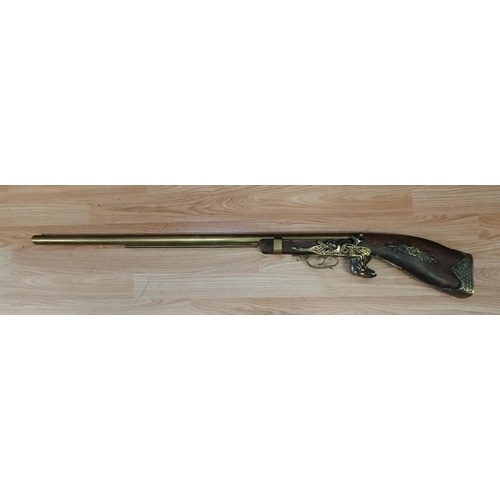 119 - Ornamental Flintlock Wall Hanging Rifle. 106cm Long.