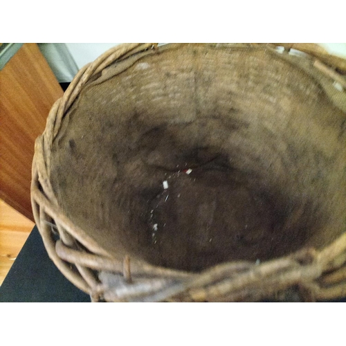 195A - Wicker Log Basket. 40cm High x 50cm.