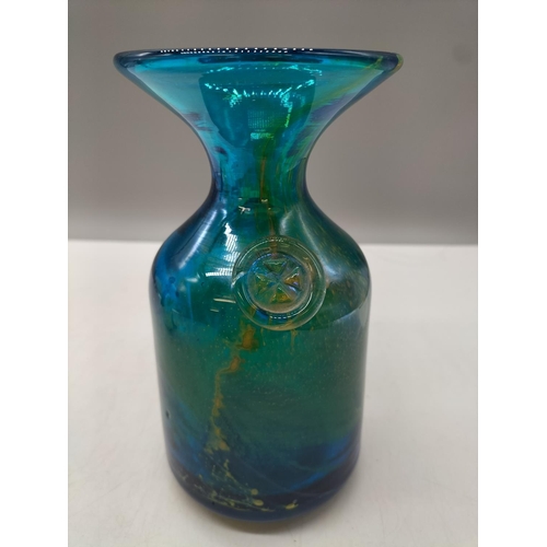 274 - Mdina Glass 17cm Vase in the Sea and Sand Design.