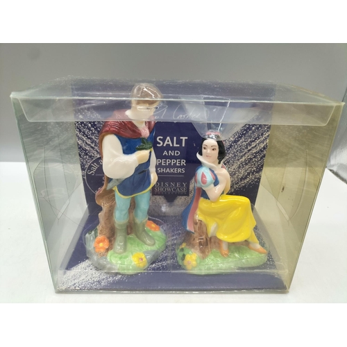 342 - Disney Cardew Collectables 'Snow White & Prince Charming' Salt and Pepper Pots. Boxed.