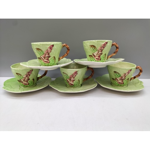 445 - Carlton Ware Australian Design Part Tea Set including Cups and Saucers (5), Sugar and Cream.