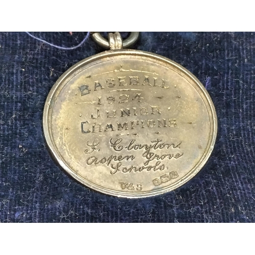 524 - Hallmarked Silver Sports Medal. Dated 1924. Original Box.