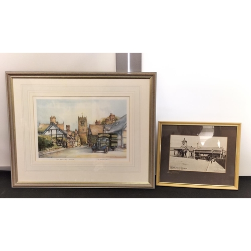 66 - Framed and Mounted Print 'The Heart of Cheshire' by Tom Hasland 49cm x 39cm plus Small Framed View o... 