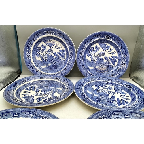 92 - John Meir & Son (JM&S) Blue and White 27cm Dinner Plates (6).