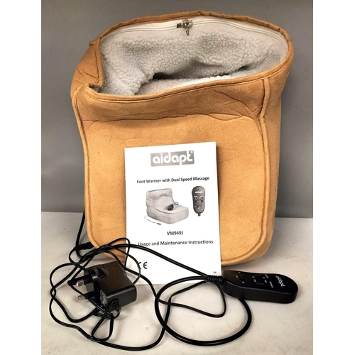 110A - Aidapt Foot Warmer with Dual Speed Massage. Model No VM 9493. With Instruction Booklet. W/O