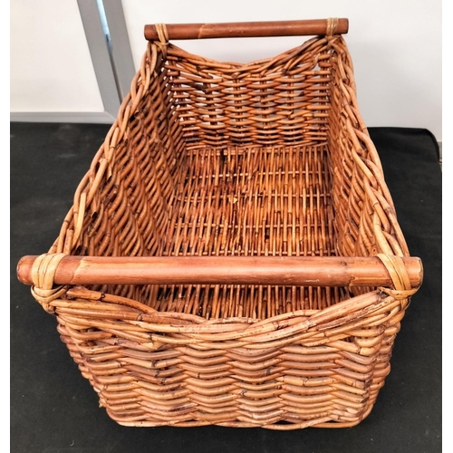 130 - Two Handled Basket. 65cm x 35cm.