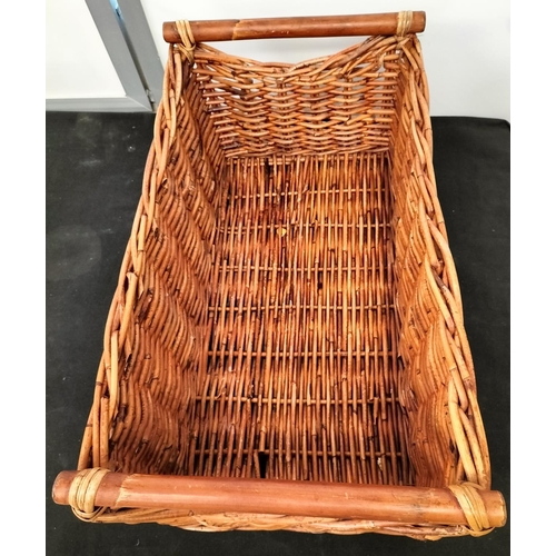 130 - Two Handled Basket. 65cm x 35cm.