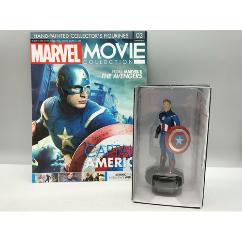 140 - Eaglemoss Marvel Movie Collection Boxed Figure with Certificate of Authenticity 'Captain America' pl... 