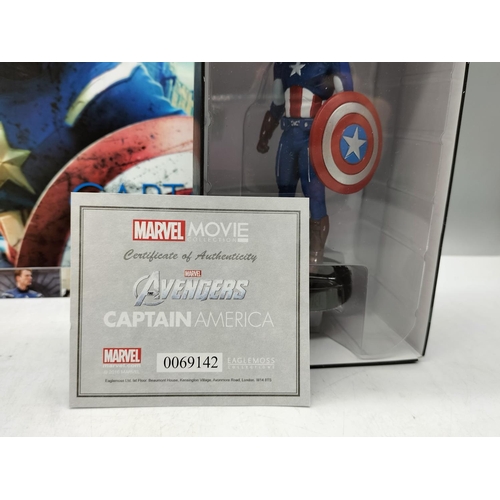 140 - Eaglemoss Marvel Movie Collection Boxed Figure with Certificate of Authenticity 'Captain America' pl... 