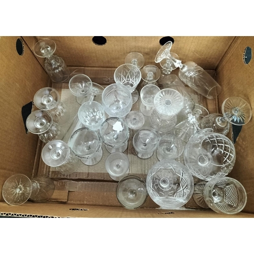 140A - Box of Assorted Glasses.